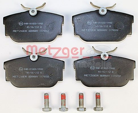 METZGER 1170332 Bremsbelagsatz, Scheibenbremse